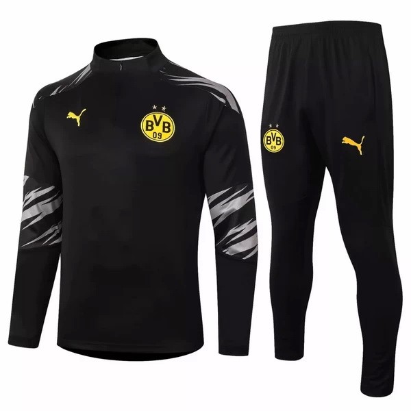 Trainingsanzug Borussia Dortmund 2020-21 Schwarz Grau Fussballtrikots Günstig